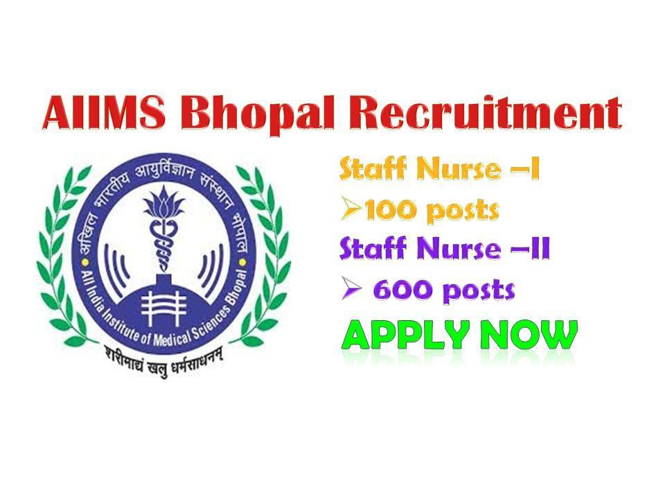 AIIMS Bhopal Recruitment Notification Central Govt Staff Nurse Jobs