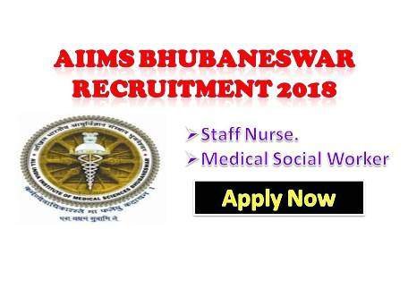 AIIMS Bhubaneshwar Staff Nurse jobs