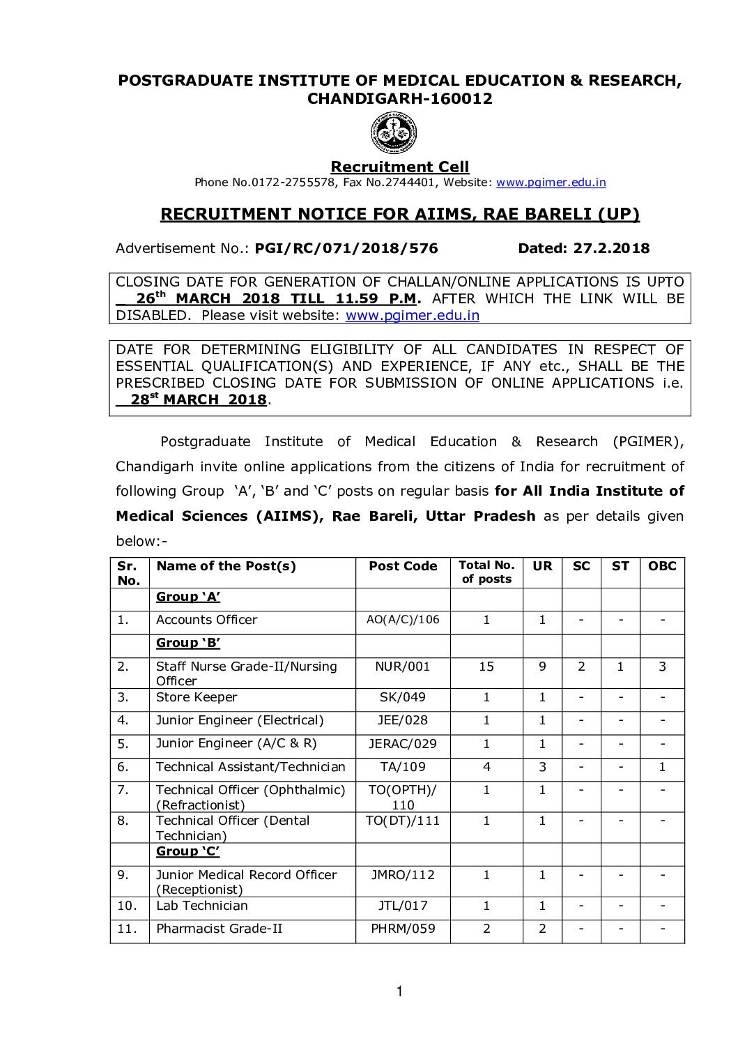 Ayush Nursing Recruitment