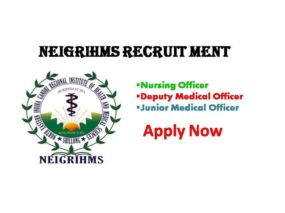 NEIGRIHMS Recruitment 2018