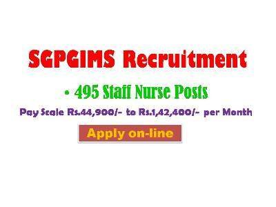 SGPGIMS Recruitment 2018