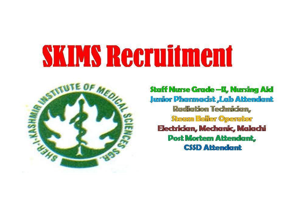 SKIMS Recruitment 2018