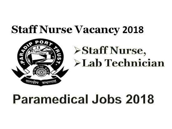 Paradip Port Trust Staff Nurse Vacancy 2018
