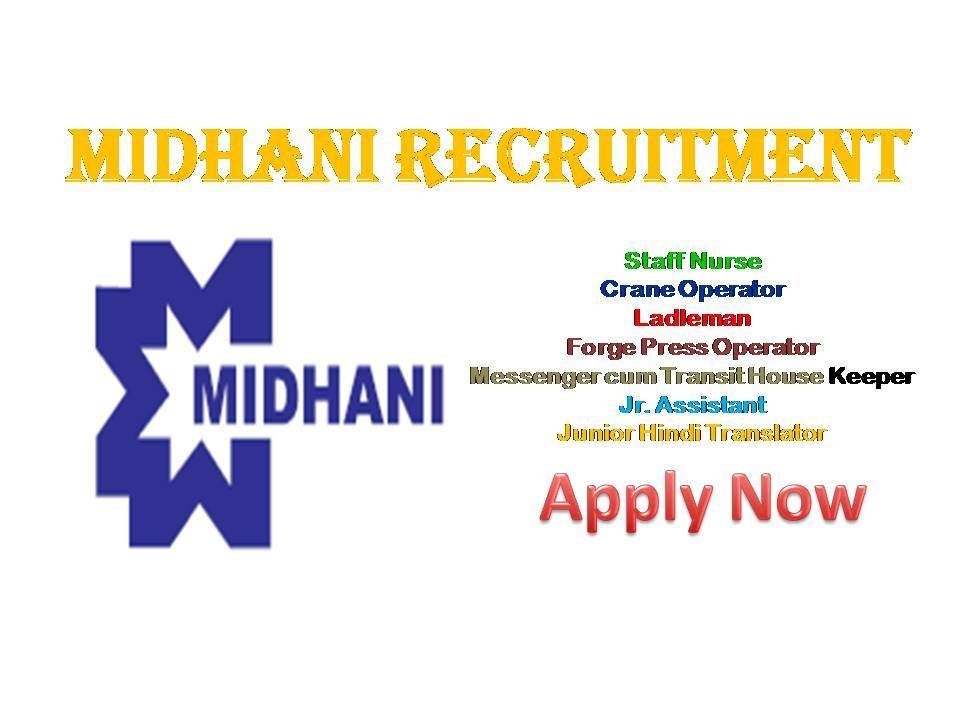 MIDHANI Recruitment 2018
