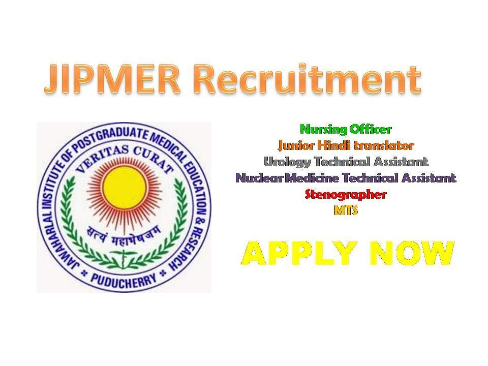 JIPMER Puducherry Nursing Recruitment