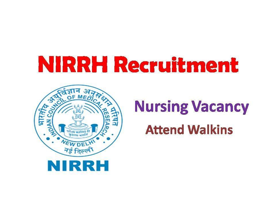 NIRRH Recruitment 2019