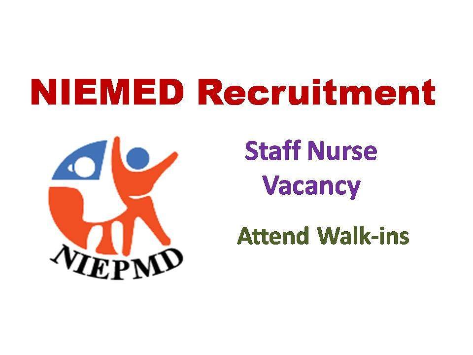NIEPMD Recruitment 2019 in Tamilnadu