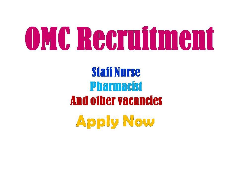 OMC Staff Nurse Recruitment 2020