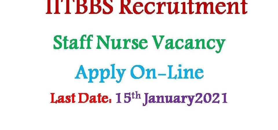IIT Bhubaneshwar Recruitment Staff Nurse Jobs for GNM  B Sc Nursing