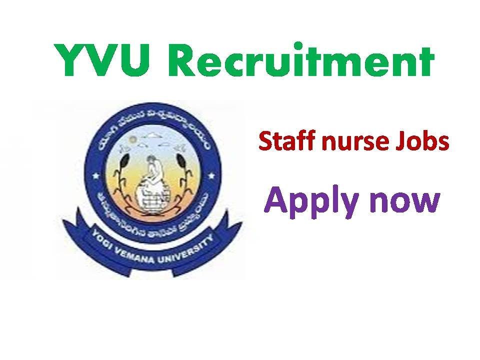 Yogi Vemana University Staff Nurse Recruitment Notification