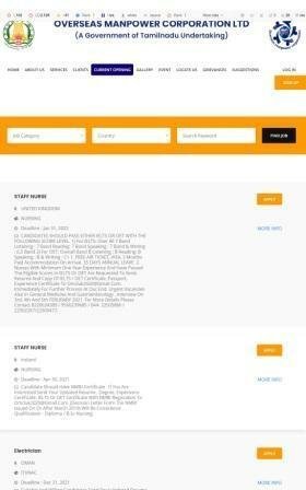 UK Staff Nurse Vacancy Overseas Manpower Corporation Limited India