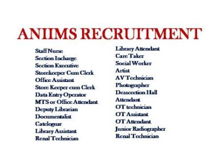 ANIIMS Recruitment