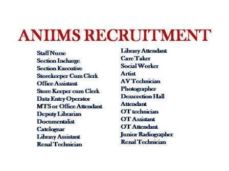 ANIIMS Recruitment 2021 Govt Staff Nurse Vacancies