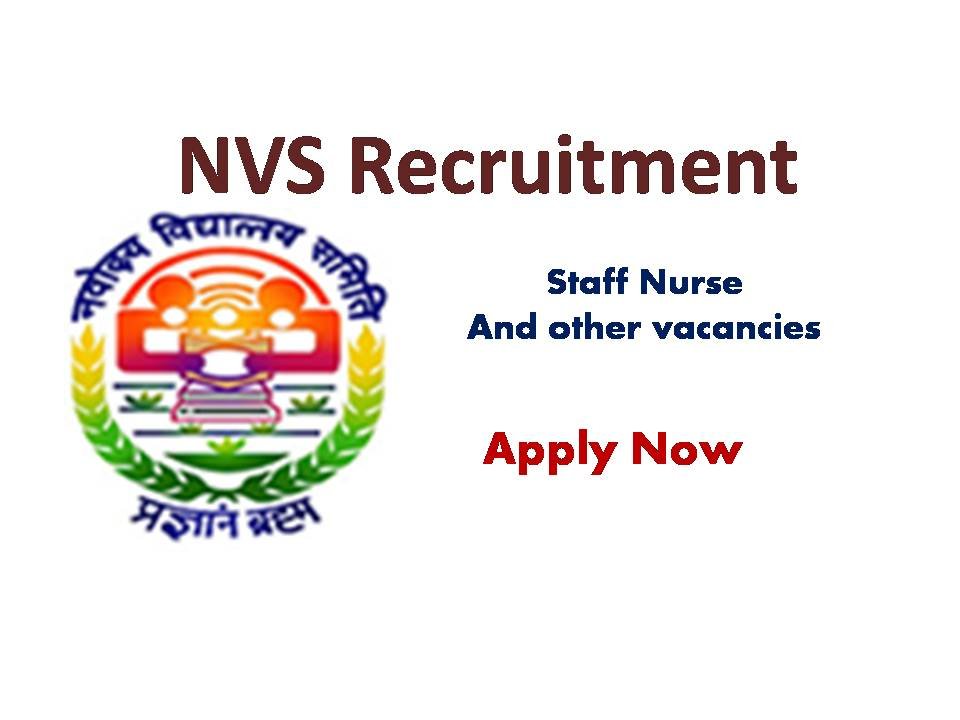 NVS Recruitment 2022 Latest Staff Nurse Vacancies