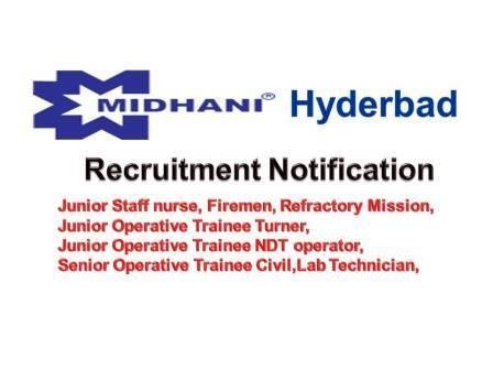 Staffnurse Vacancy in Midhani Hyderabad