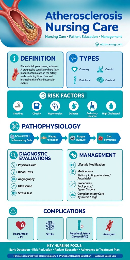Atherosclerosis,Atherosclerosis ,Nursing Care: Understanding the Disease,Explore Atherosclerosis nursing care and learn about its management, risk factors, and increasing incidence in 2023.